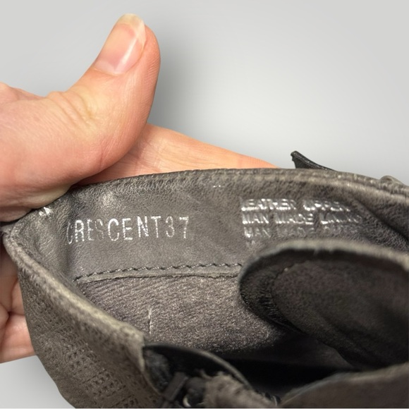 MIZ MOOZ - Leather Buckle Straps Ankle Boots Crescent - Gray - EU 37 US 6.5 - 7 - Picture 4 of 12